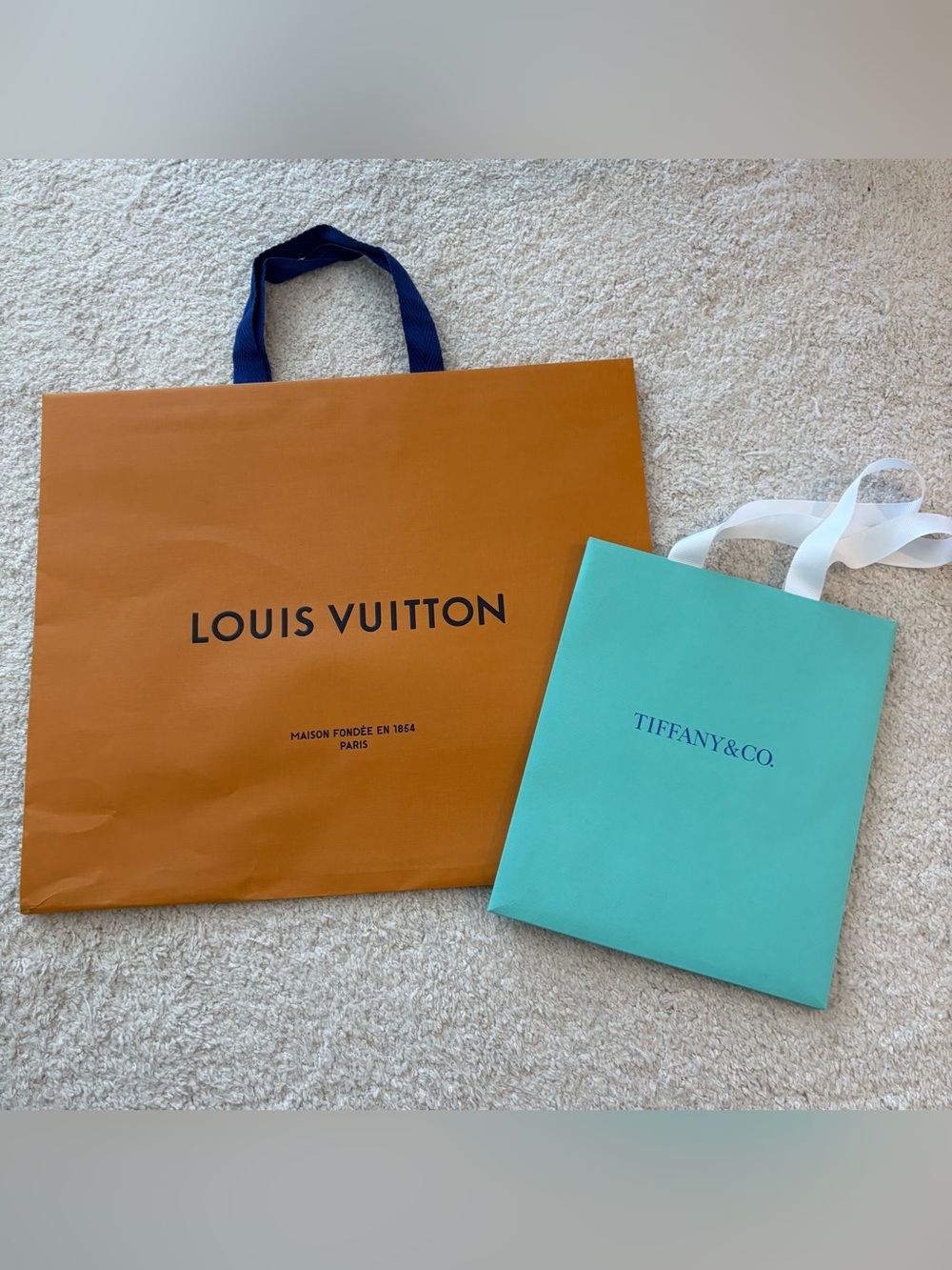 Louis Vuitton and Tiffany & Co. Shopping Gift Bags Set